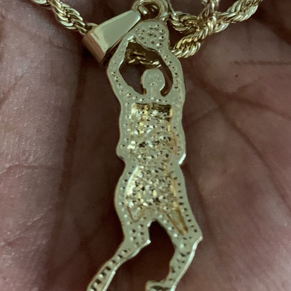 COPY - Pendant Necklace Charm Jump-Man Basketball - Picture 4 of 5